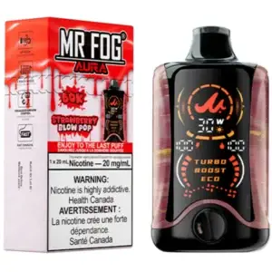 Strawberry Blow Pop Mr Fog Aura 60k Puffs Disposable Vape