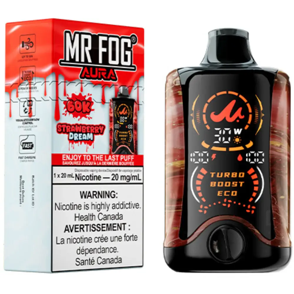 Strawberry Dream Mr Fog Aura 60k Puffs Disposable Vape