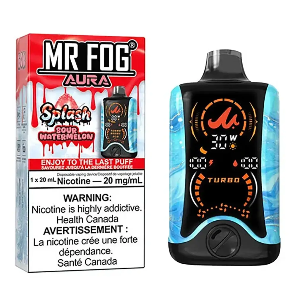 Sour Watermelon - MR Fog Aura Splash 60,000 Puffs Disposable Vape