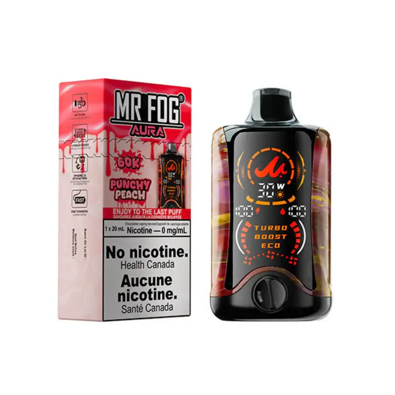 Mr Fog Aura Punchy Peach 60k Puffs Disposable Vape